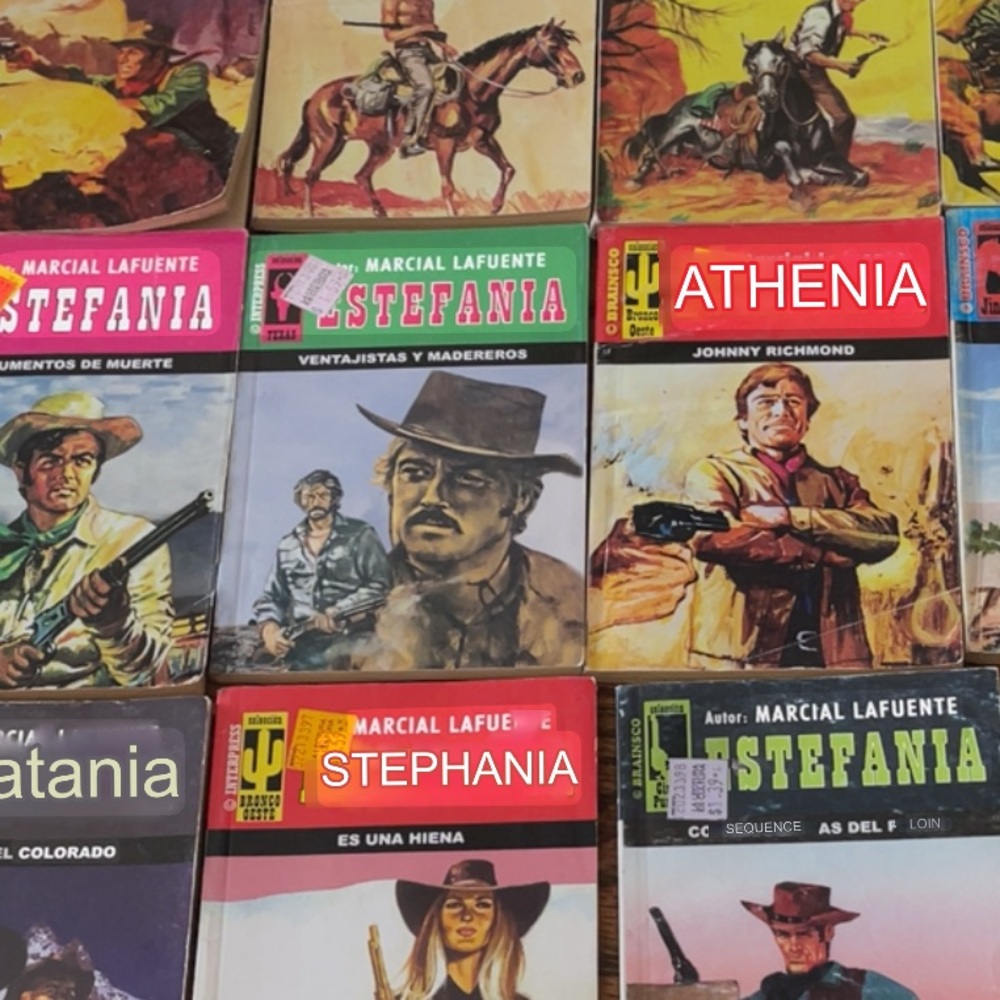 Vintage Marcial Lafuente Estefanía Western Paperback Book Lot - Colorful Covers - Picture 3 of 3